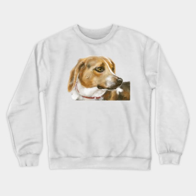 Sweet Beagle Pooch Pup Dog Crewneck Sweatshirt by LITDigitalArt